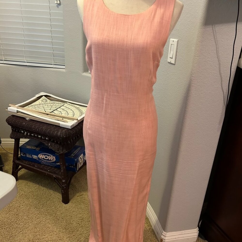 Peach colored dress with matching jacket by Adrianna Papell size 12
